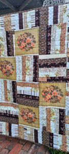 Vintage inspired throw or cot quilt